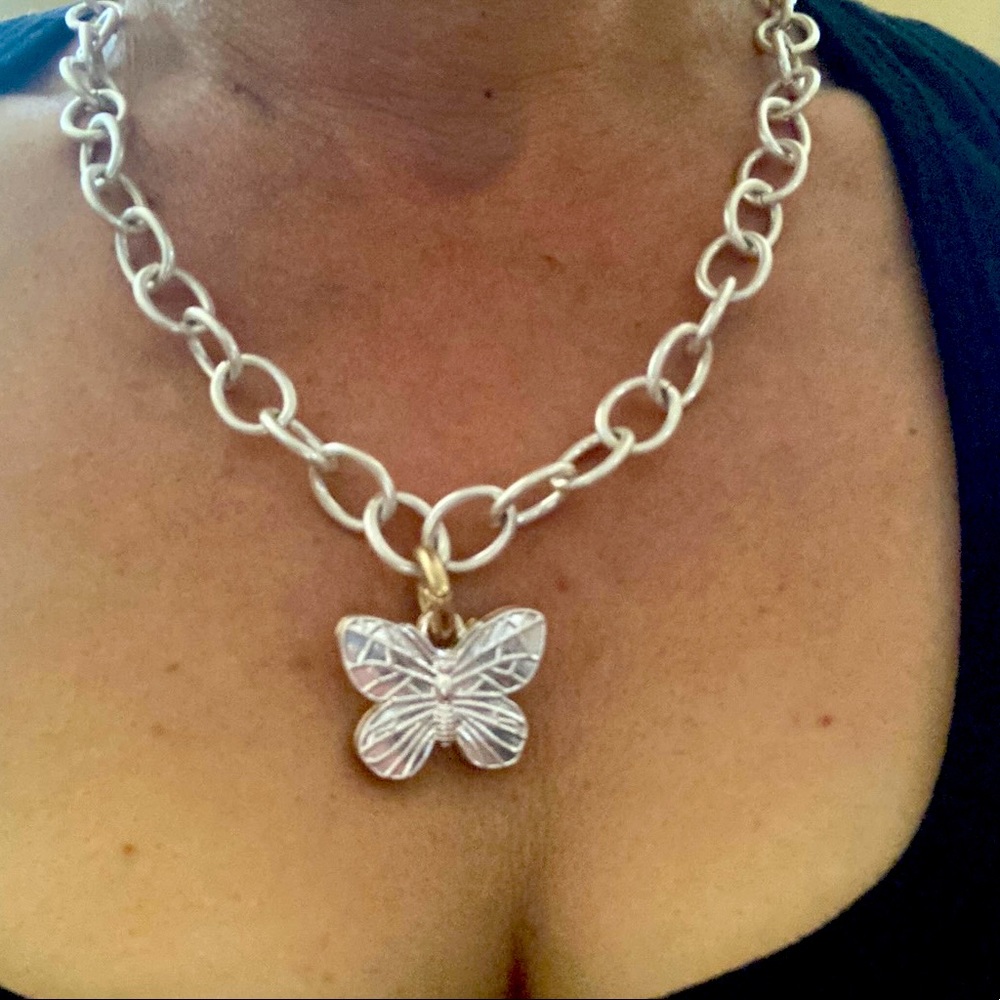 Link Chain Neckalce- Matte silver